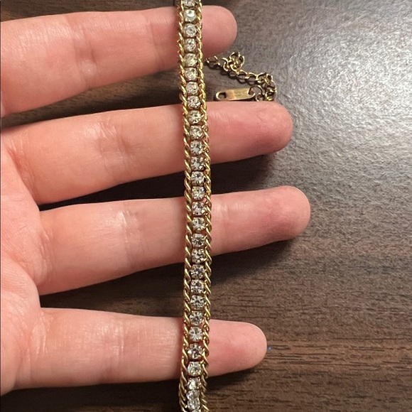 gold plated stainless steel stone bracelet - Picture 3 of 4